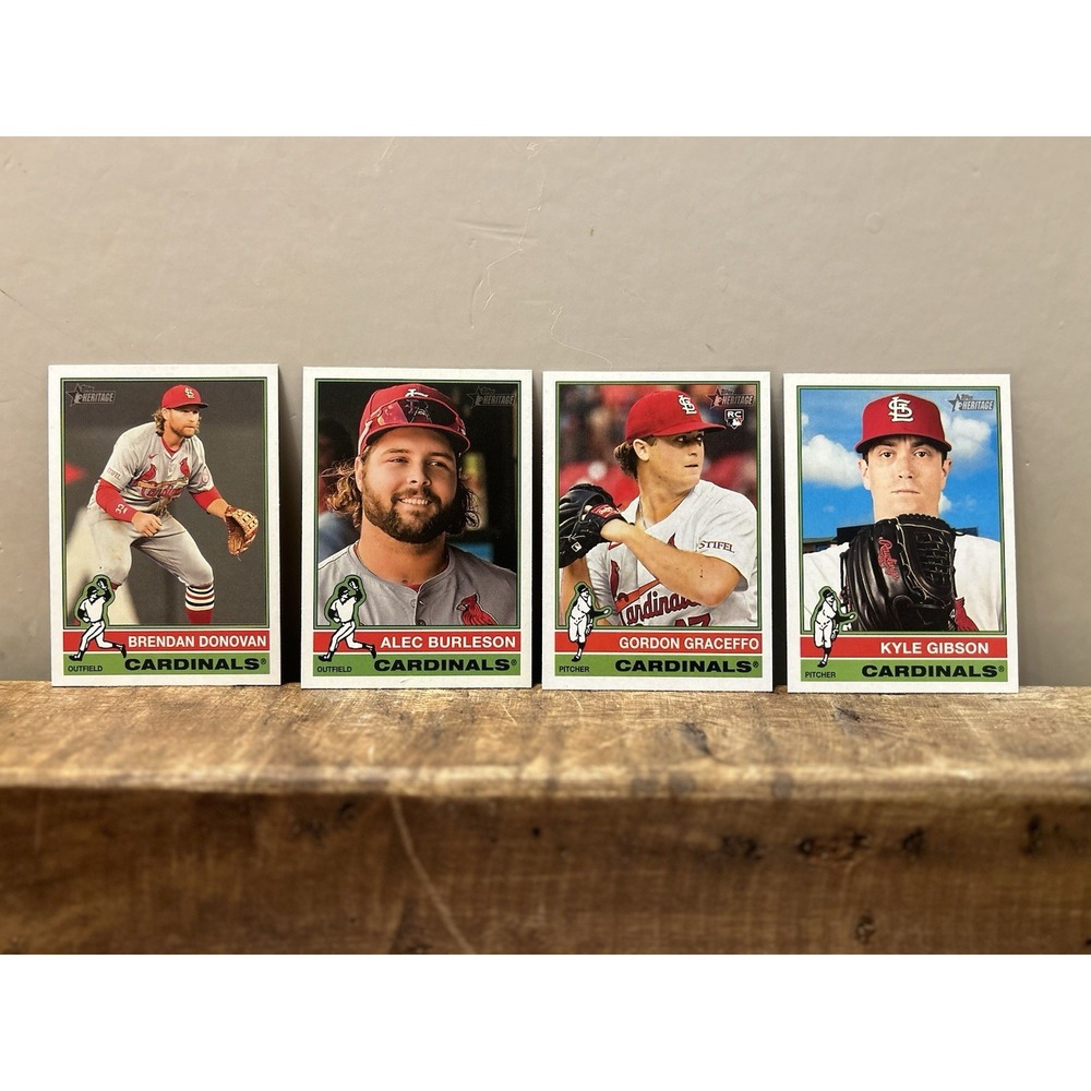2025 Topps Heritage St Louis Cardinals 4 Pack #98 #141 #153 #225 MLB Baseball
